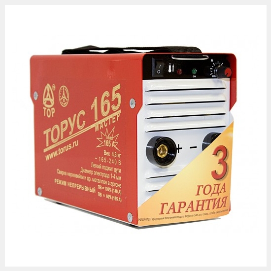 Сварочный инвертор ТОРУС-165 МАСТЕР + комплект проводов