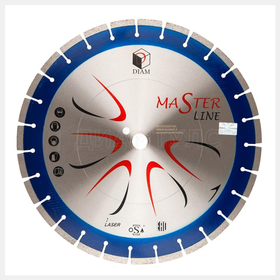 Алмазный диск (круг) DIAM Master Line 400x3.0x10x25.4 железобетон
