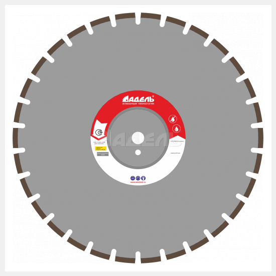 Диск по железобетону ЖБ 30 ?500 мм /40x4,5x12/ 30 сегм от 11 кВт