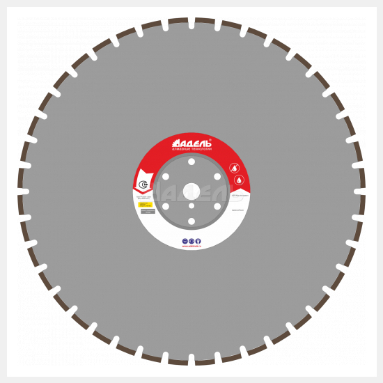 Диск по железобетону ЖБ 30 ?700 мм /40x4,5x12/ 40 сегм от 11 кВт
