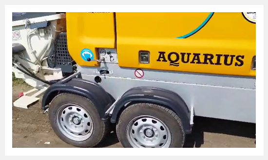 Стационарный бетононасос Aquarius 703D на шасси (с ПТС)