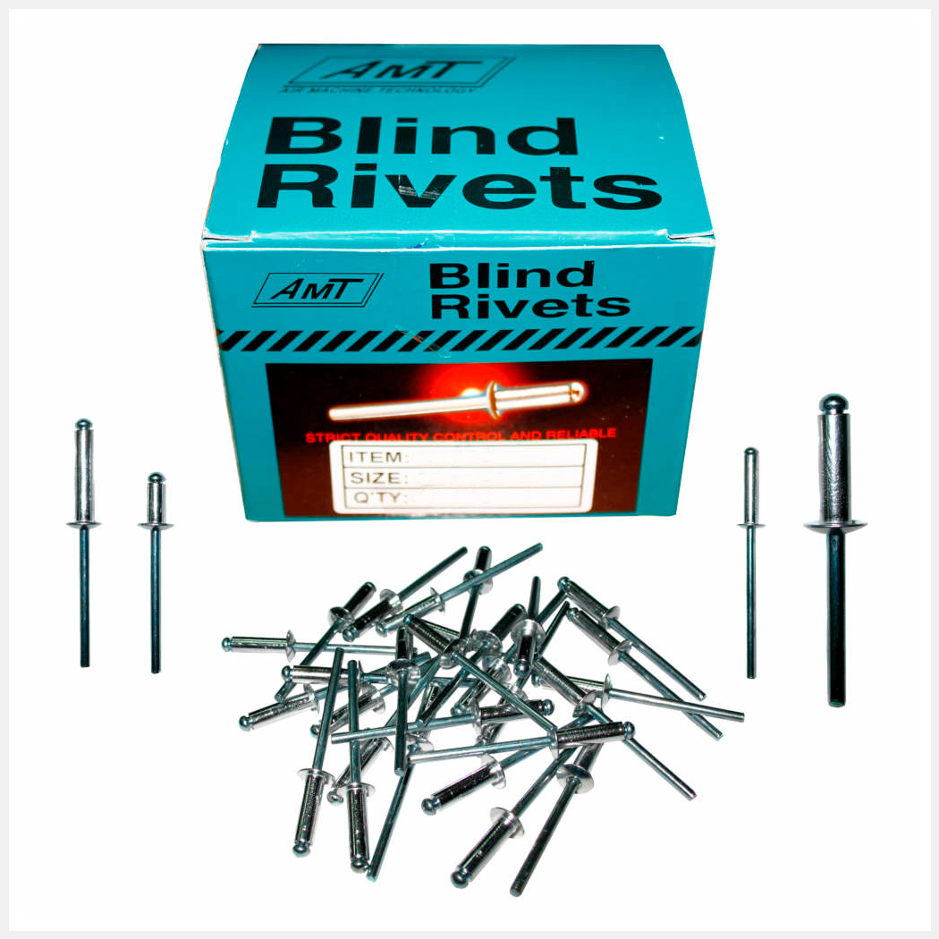 Алюминиевая заклепка с куполом со стальным сердечником размер 4,0мм х20мм